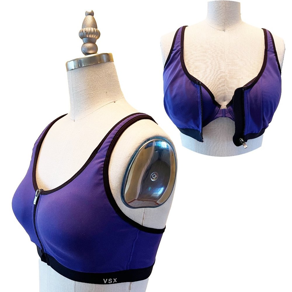 😍VICTORIA'S SECRET VSX KNOCKOUT FRONT- CLOSE BRA 2 IN 1 MAX SUPPORT BRA 36B 😘